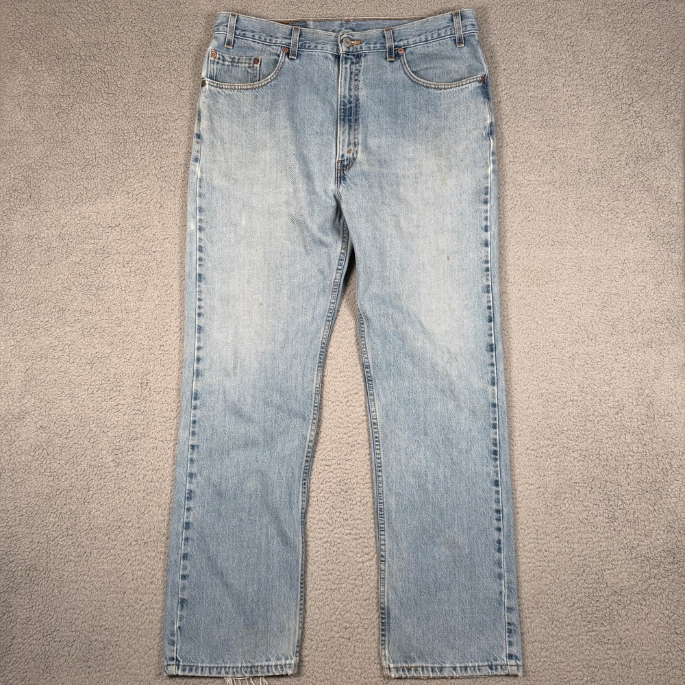 Vintage Levis Jeans Mens 38x32 (Fit 36x32) Straight 505 Made in USA Whisker Fade